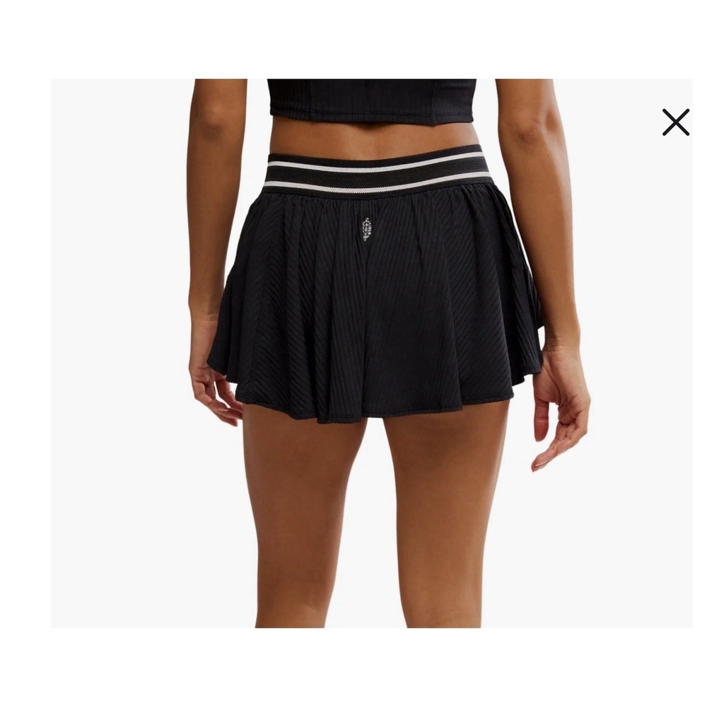 Free People Movement Sultry Skort Black Large NWT Tennis Golf ($78 Retail) - Picture 7 of 10